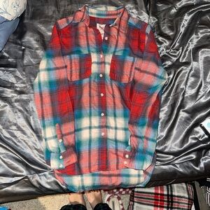 Red Plaid Flannel Shirt